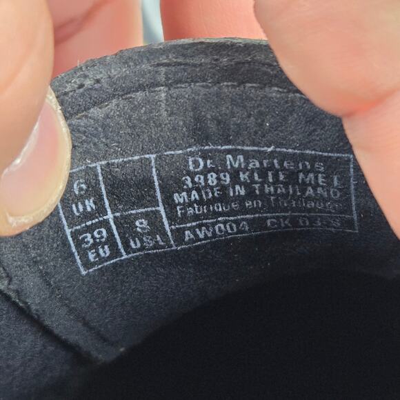 Dr. Martens Womens 8 3989 Metallic Silver Leather Brogue Long Wingtip Oxford - Picture 14 of 15